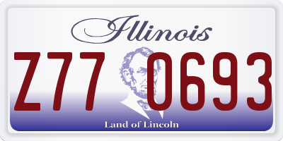 IL license plate Z770693