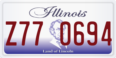 IL license plate Z770694
