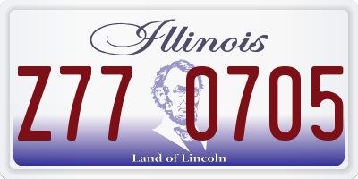 IL license plate Z770705