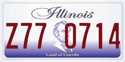 IL license plate Z770714