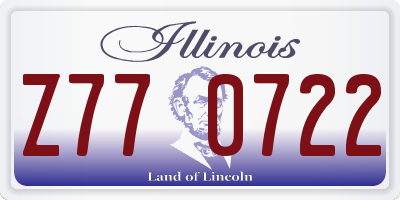 IL license plate Z770722