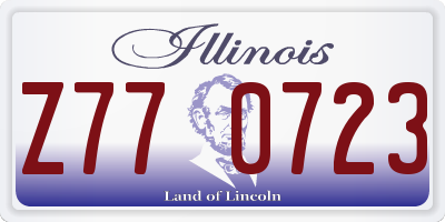IL license plate Z770723