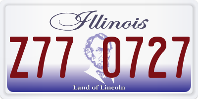 IL license plate Z770727