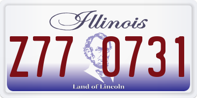 IL license plate Z770731