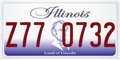 IL license plate Z770732