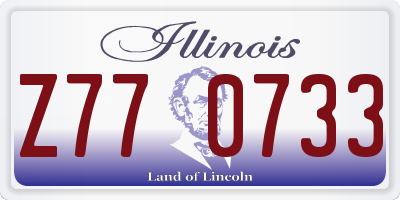 IL license plate Z770733