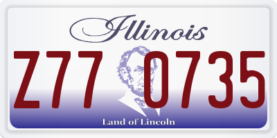 IL license plate Z770735