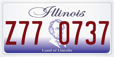 IL license plate Z770737