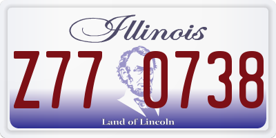 IL license plate Z770738
