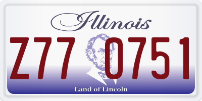 IL license plate Z770751