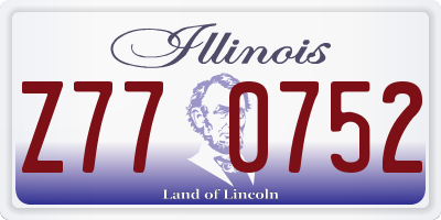 IL license plate Z770752