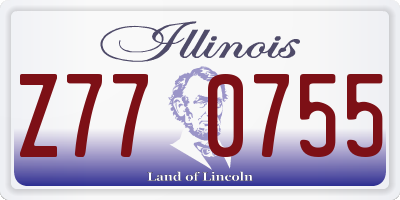 IL license plate Z770755