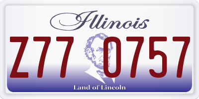 IL license plate Z770757