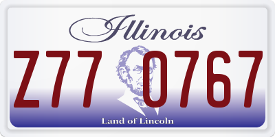 IL license plate Z770767