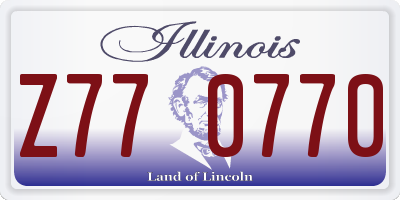 IL license plate Z770770