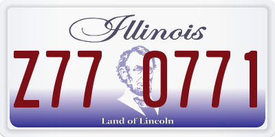IL license plate Z770771