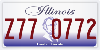 IL license plate Z770772