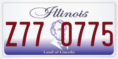 IL license plate Z770775