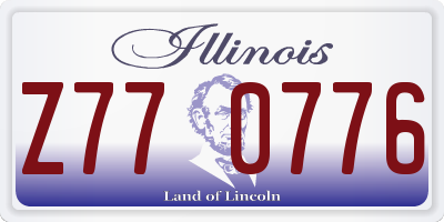 IL license plate Z770776