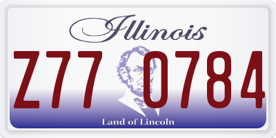 IL license plate Z770784
