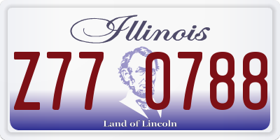 IL license plate Z770788