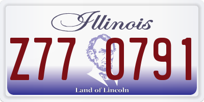 IL license plate Z770791