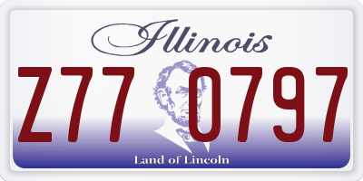 IL license plate Z770797