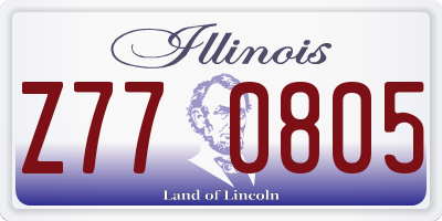 IL license plate Z770805