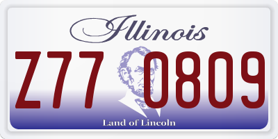 IL license plate Z770809