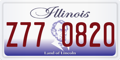 IL license plate Z770820