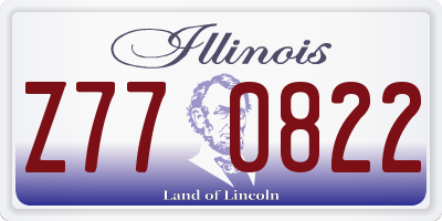 IL license plate Z770822