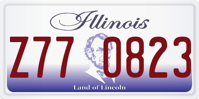 IL license plate Z770823
