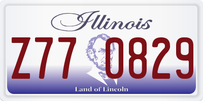 IL license plate Z770829