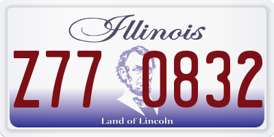 IL license plate Z770832