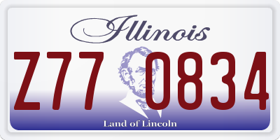 IL license plate Z770834