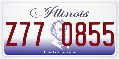 IL license plate Z770855