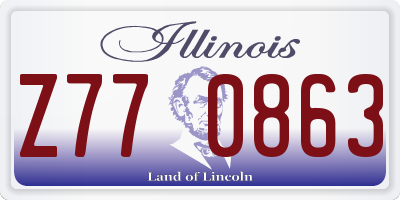 IL license plate Z770863