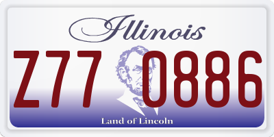 IL license plate Z770886