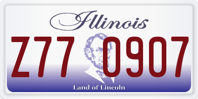 IL license plate Z770907