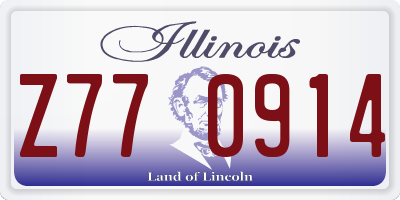 IL license plate Z770914