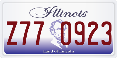 IL license plate Z770923