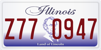 IL license plate Z770947