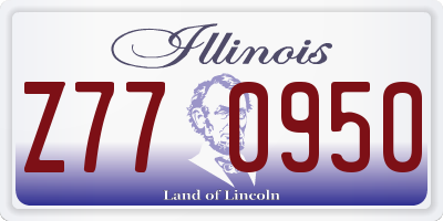 IL license plate Z770950