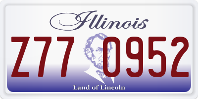 IL license plate Z770952