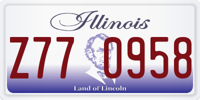 IL license plate Z770958
