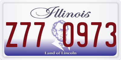 IL license plate Z770973
