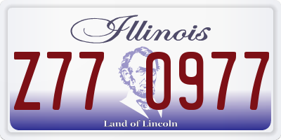IL license plate Z770977
