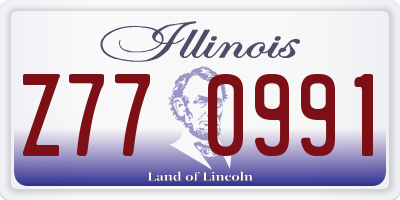 IL license plate Z770991