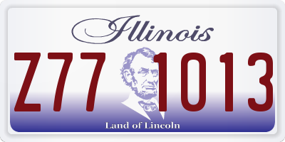 IL license plate Z771013