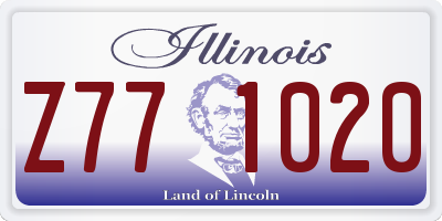 IL license plate Z771020